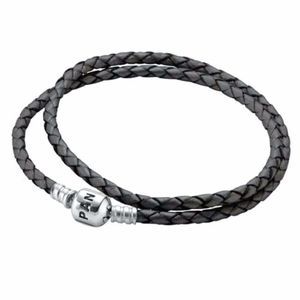 Authentic PANDORA Double Wrap Leather Bracelet